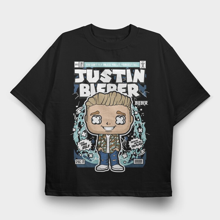 Justin Bieber, Tricou Oversize Barbati (Unisex)