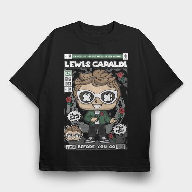 Lewis Capaldi, Tricou Oversize Barbati (Unisex)