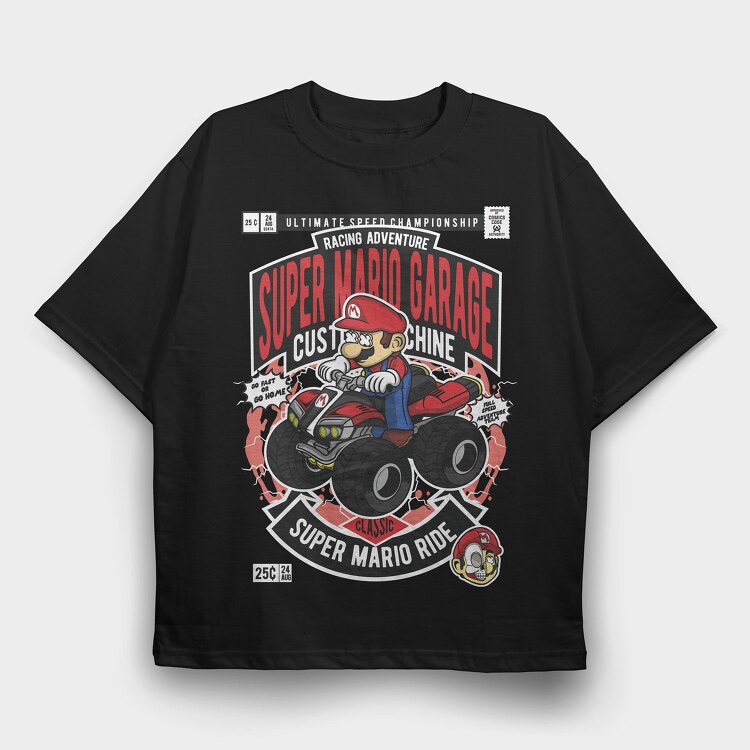 Mario Ride, Tricou Oversize Barbati (Unisex)