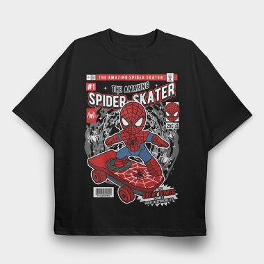 Spiderman Skateboard, Tricou Oversize Barbati (Unisex)