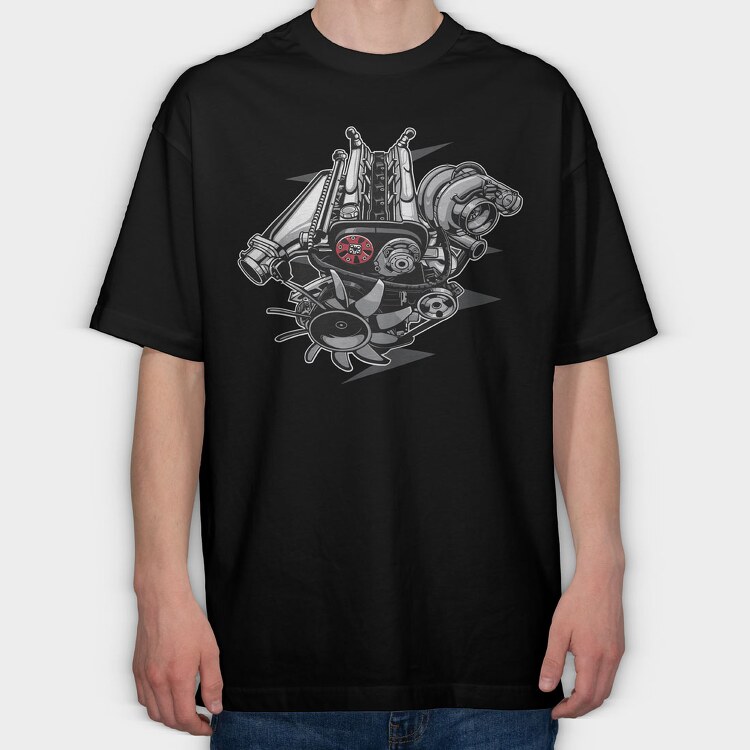 Motor Detail, Tricou Oversize Barbati (Unisex)