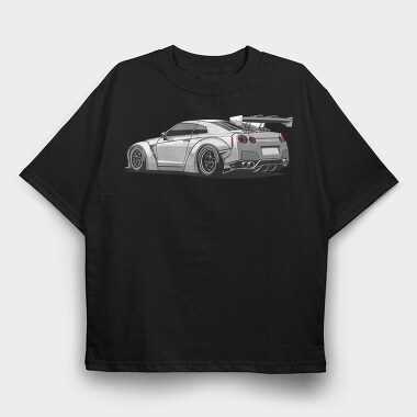 Skyline Gtr Grey Racing, Tricou Oversize Barbati (Unisex)