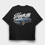 Muscle Blue Car, Tricou Oversize Barbati (Unisex)