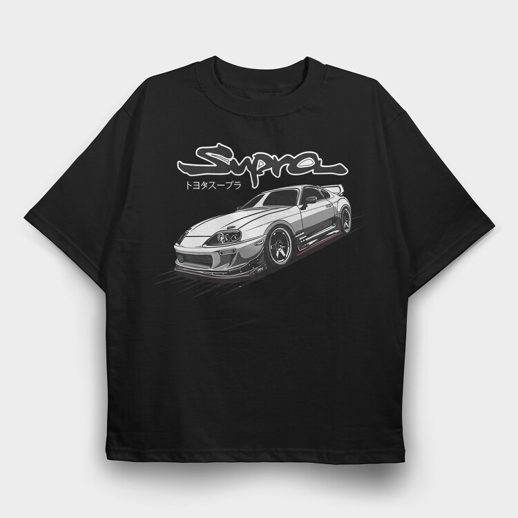 White Supra, Tricou Oversize Barbati (Unisex)