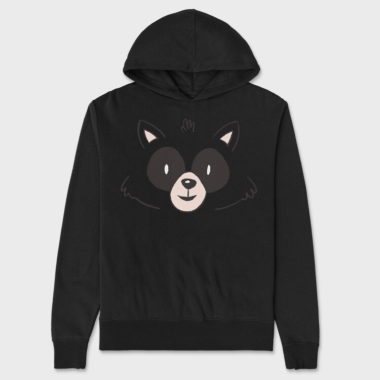 Raccoon Face, Hanorac Oversize Barbati (Unisex)