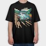 Classic Car Trees Landscape Retro, Tricou Oversize Barbati (Unisex)