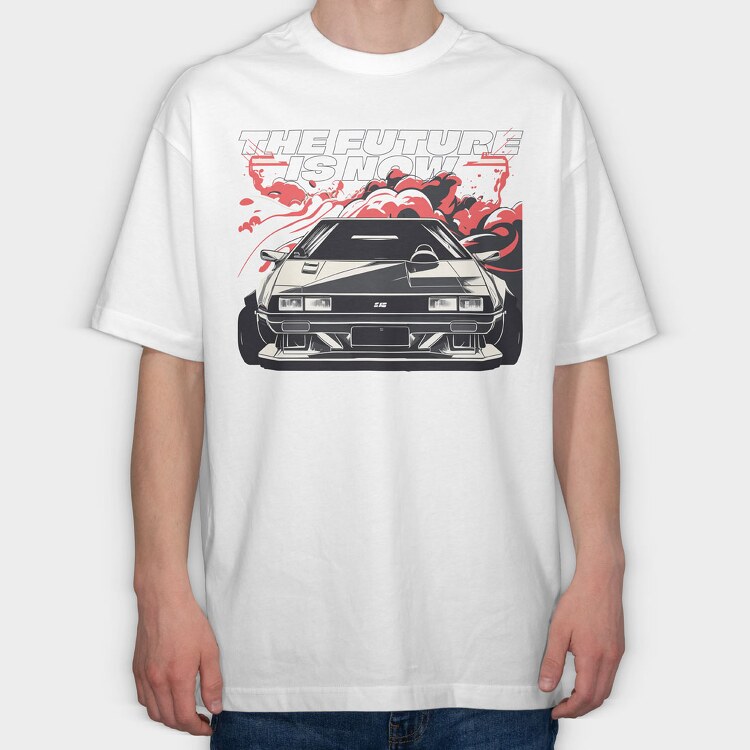 Futuristic Car Smoke, Tricou Oversize Barbati (Unisex)