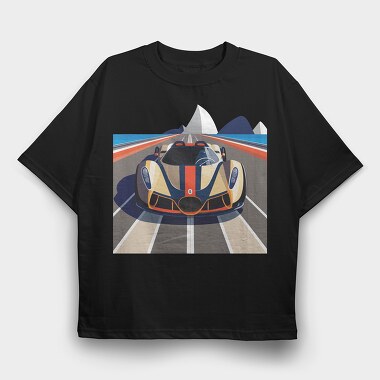 Retro Vintage Supercar, Tricou Oversize Barbati (Unisex)
