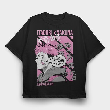 Itadori X Sukuna, Tricou Oversize Barbati (Unisex)