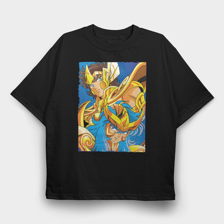 Saint Seiya Knights of the Zodiac, Tricou Oversize Barbati (Unisex)