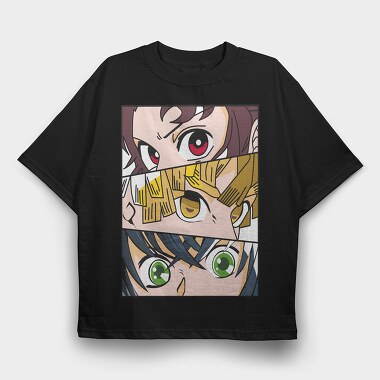 Kimetsu No Yaiba, Tricou Oversize Barbati (Unisex)