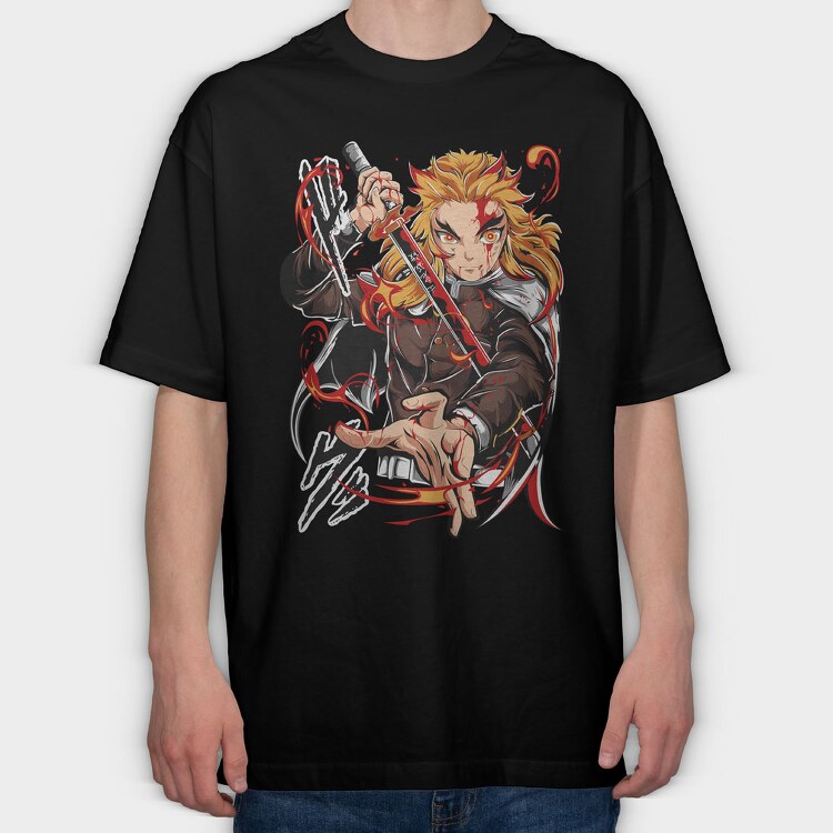 Kyojuro Rengoku Ex, Tricou Oversize Barbati (Unisex)