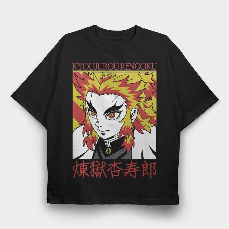 Kyojuro Rengoku, Tricou Oversize Barbati (Unisex)