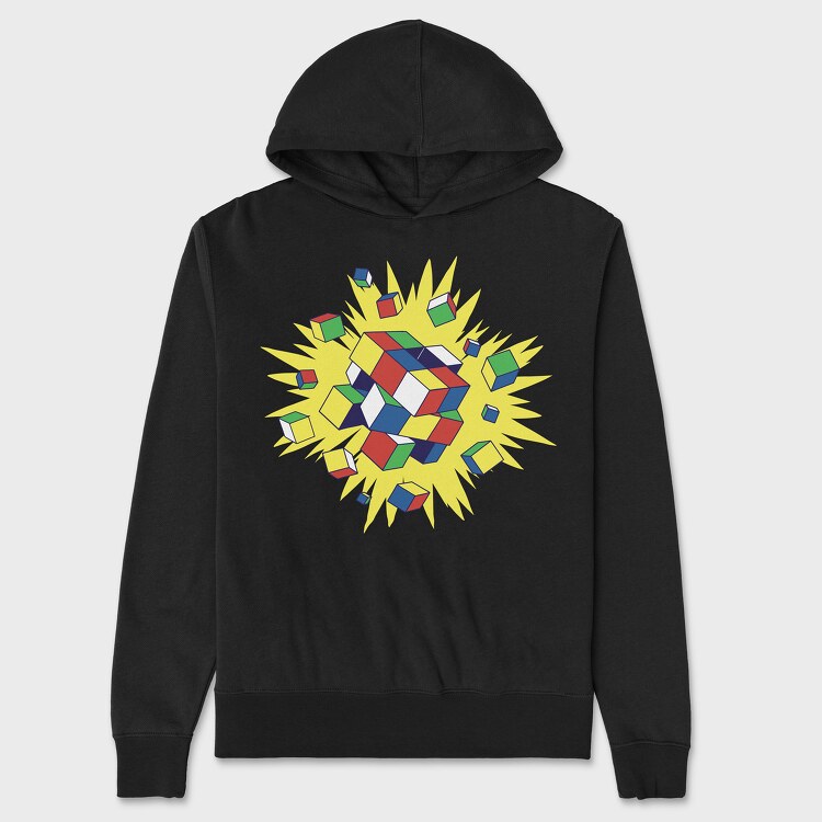 Rubik Explosion, Hanorac Oversize Barbati (Unisex)