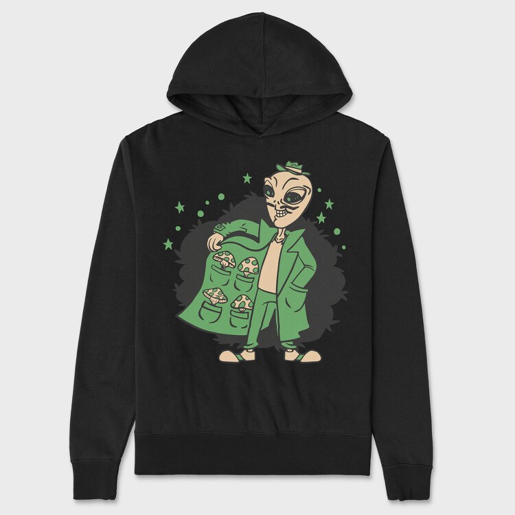 Mushroom Alien 2, Hanorac Oversize Barbati (Unisex)