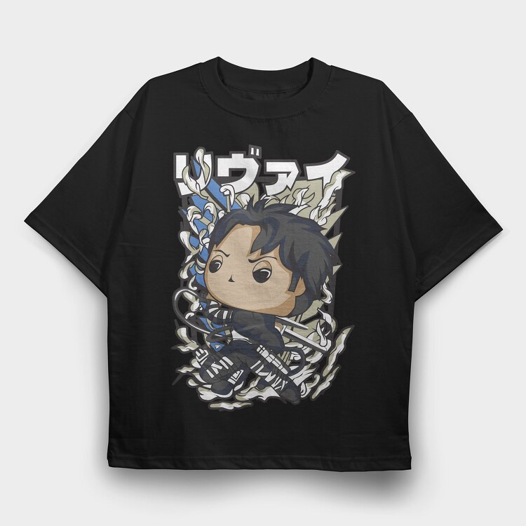 Funko Anime Attack on Titan, Tricou Oversize Barbati (Unisex)