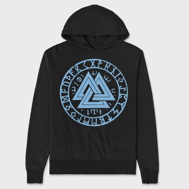 Runes Viking Valknut, Hanorac Oversize Barbati (Unisex)