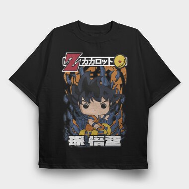 Funko Anime Dragon Ball Son Goku, Tricou Oversize Barbati (Unisex)