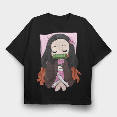 Demon Slayer Pillow 1, Tricou Oversize Barbati (Unisex)