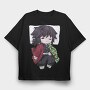 Demon Slayer Pillow 5, Tricou Oversize Barbati (Unisex)