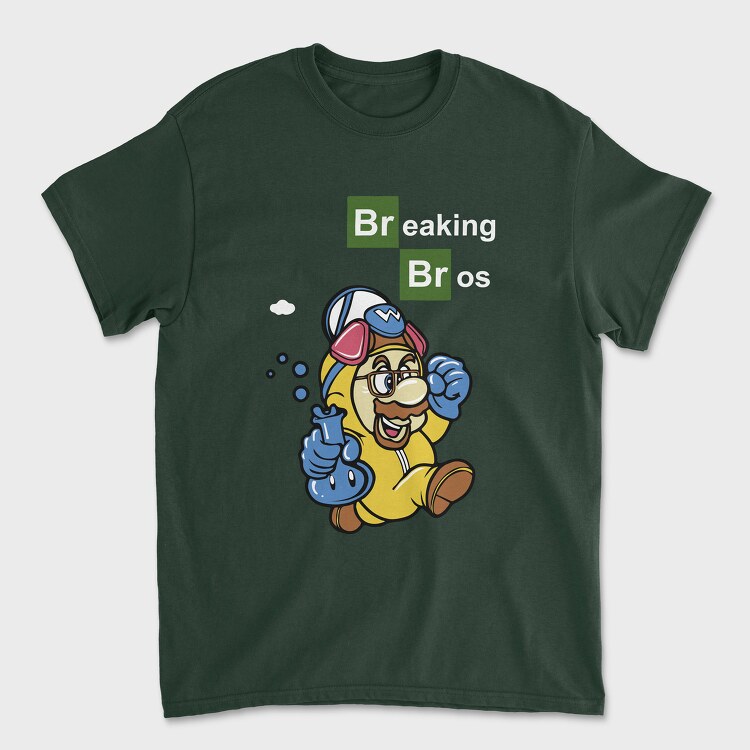 Breacking Bros Mario, Tricou Barbati (Unisex)