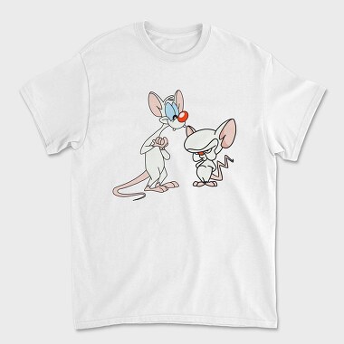 Cartoon Retro Pinky and Cerebro 3, Tricou Barbati (Unisex)