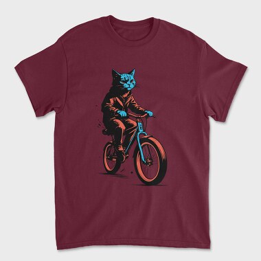 Cat on Bike, Tricou Barbati (Unisex)