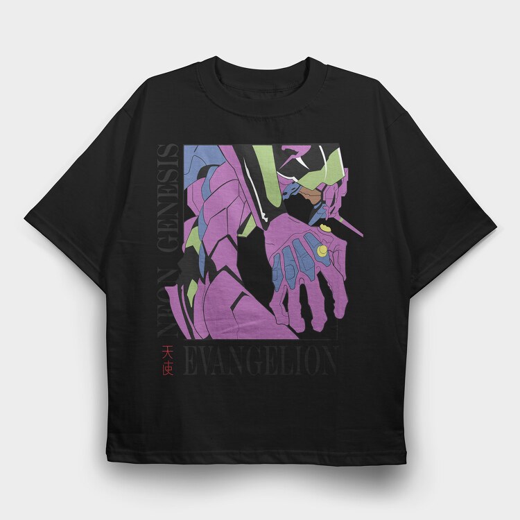 Neon Genesis Evangelion 14, Tricou Oversize Barbati (Unisex)