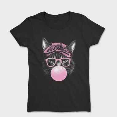 Cat Sunglassesd Bubblegum, Tricou Femei