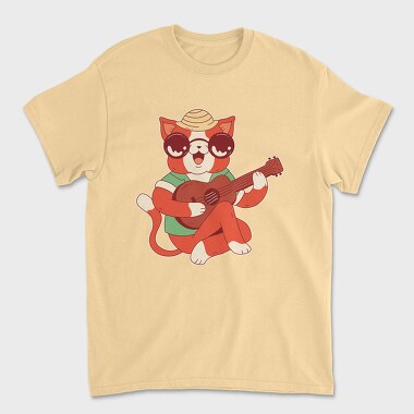 Cat Ukelele, Tricou Barbati (Unisex)