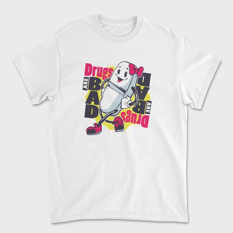 Drugs Bad, Tricou Barbati (Unisex)