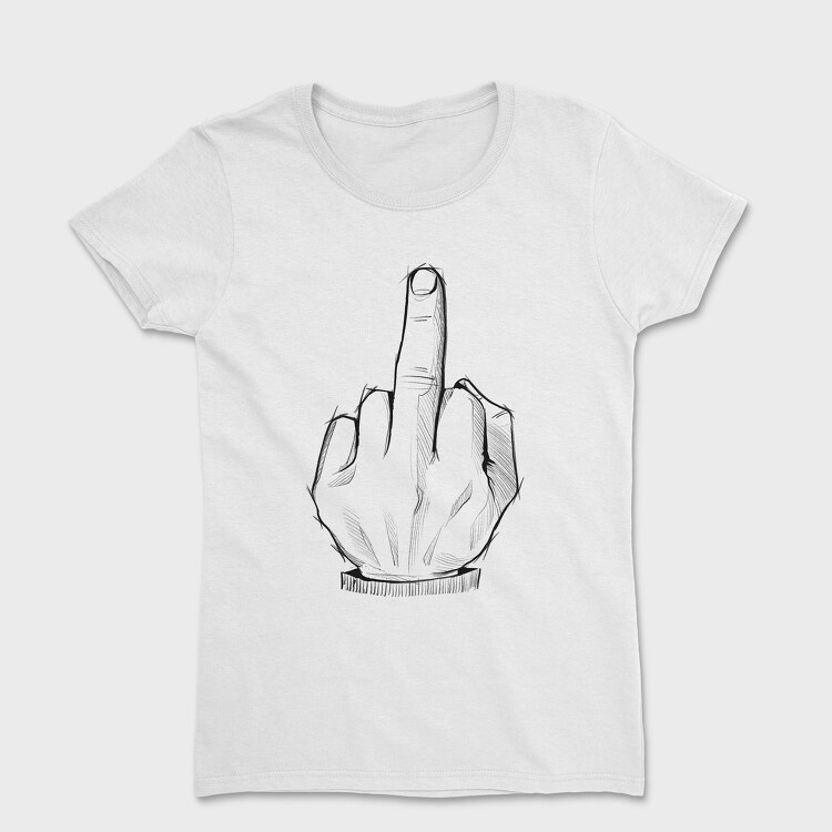 Middle Finger Sketch, Tricou Femei