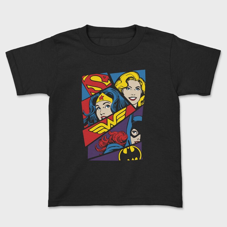 Supergirl Wonder Woman Batwoman, Tricou Copii