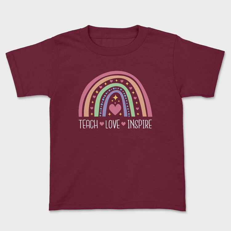 Teach Love Inspire Rainbow, Tricou Copii