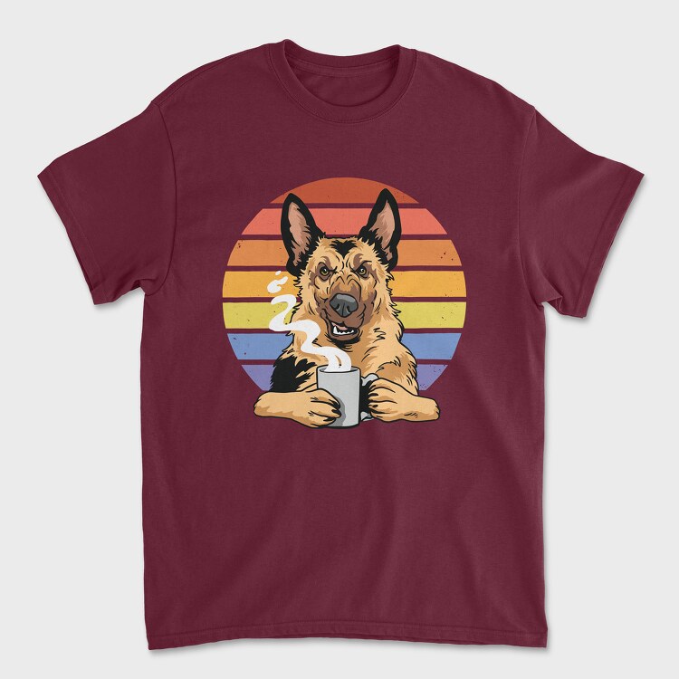 Angry German Shepherd Coffee, Tricou Barbati (Unisex)