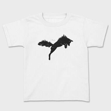 Hunting Fox Silhouette, Tricou Copii