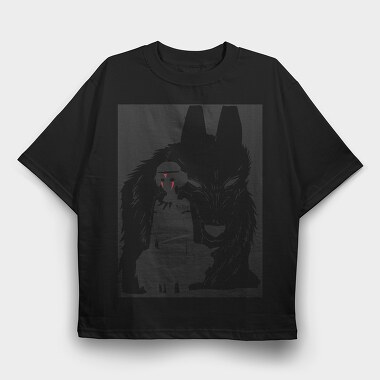 Princess Mononoke, Tricou Oversize Barbati (Unisex)