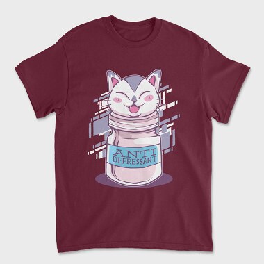 Antidepressant Cat, Tricou Barbati (Unisex)