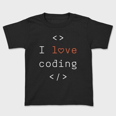 I Love Coding, Tricou Copii