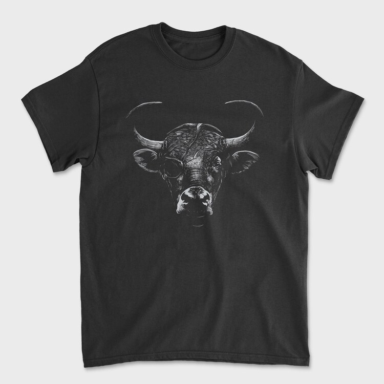 Eyepatch Bull Portrait, Tricou Barbati (Unisex)