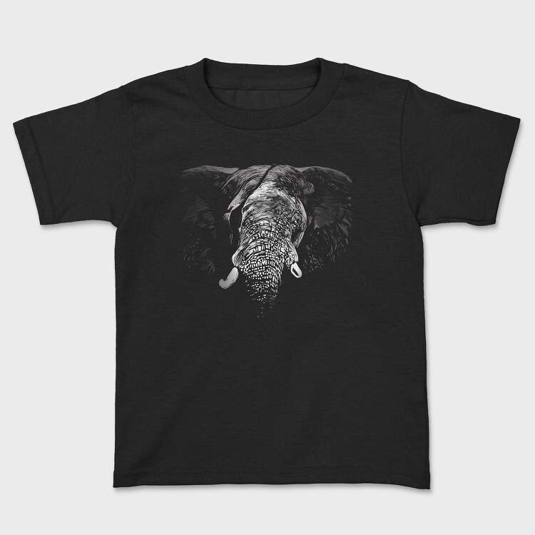 Eyepatch Elephant Portrait, Tricou Copii