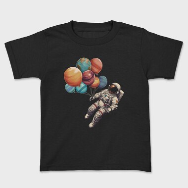 Astronaut Baloons Planets, Tricou Copii