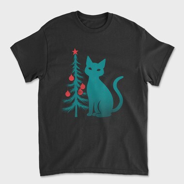 Christmas Cat Flat, Tricou Barbati (Unisex)