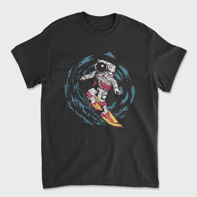 Astronaut Surf space, Tricou Barbati (Unisex)