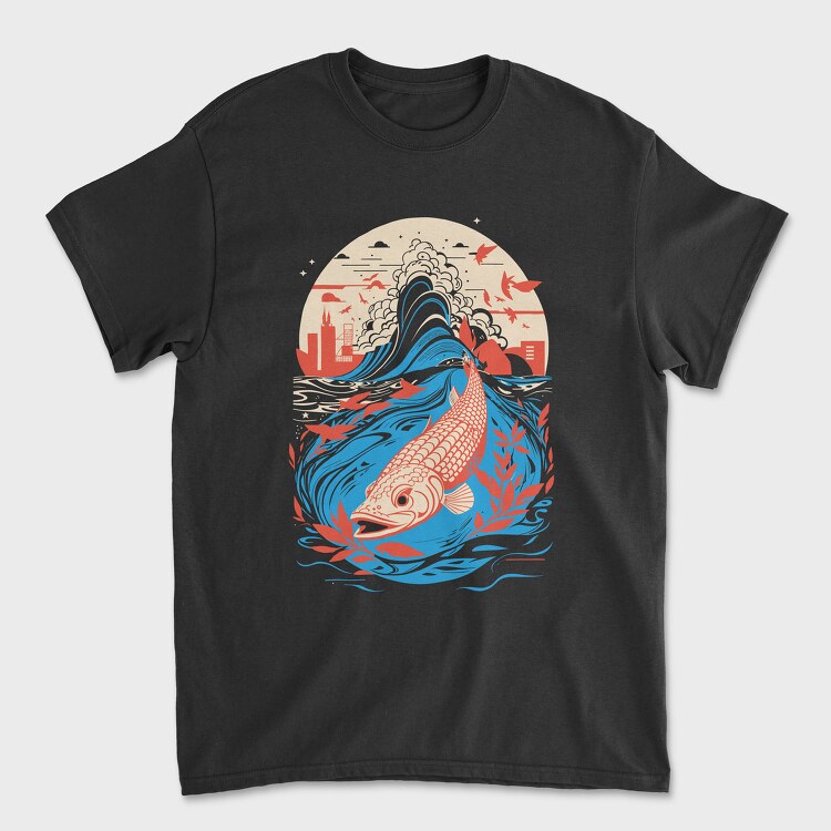 Fish Japanese, Tricou Barbati (Unisex)