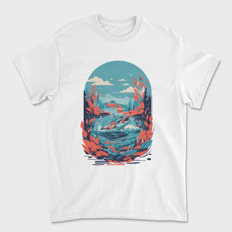 Fish Landscape, Tricou Barbati (Unisex)