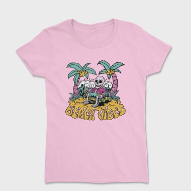 Beach Vibes Skeleton, Tricou Femei