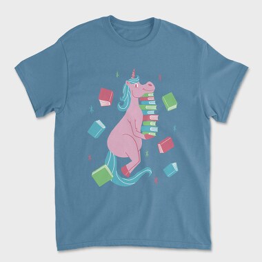 Unicorn Book Lover, Tricou Barbati (Unisex)