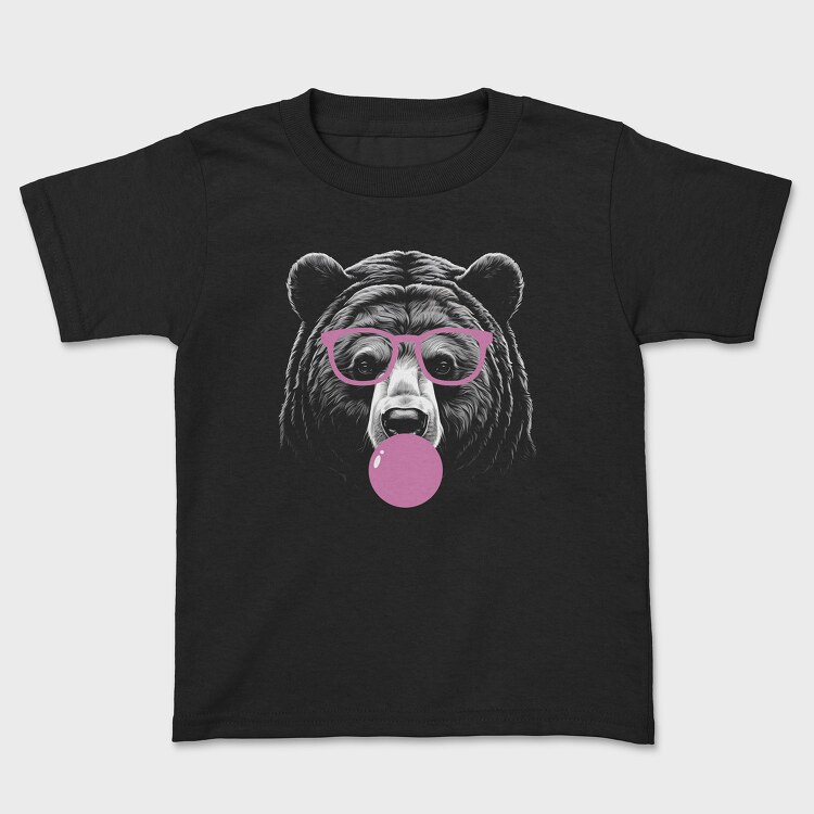 Bear Monochrome Bubblegum, Tricou Copii