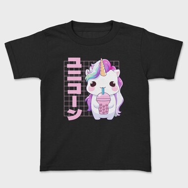 Unicorn Cute Boba Tea, Tricou Copii